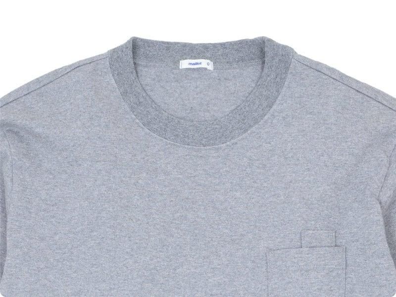 maillot US cotton double pocket long-T TOP GRAY