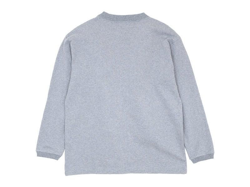 maillot US cotton double pocket long-T TOP GRAY