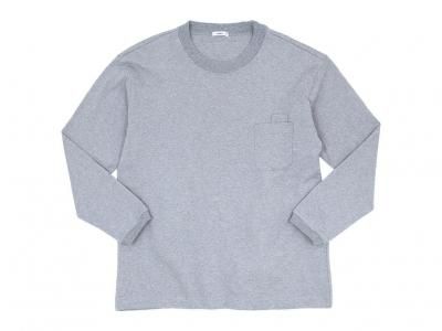 maillot US cotton double pocket long-T TOP GRAY