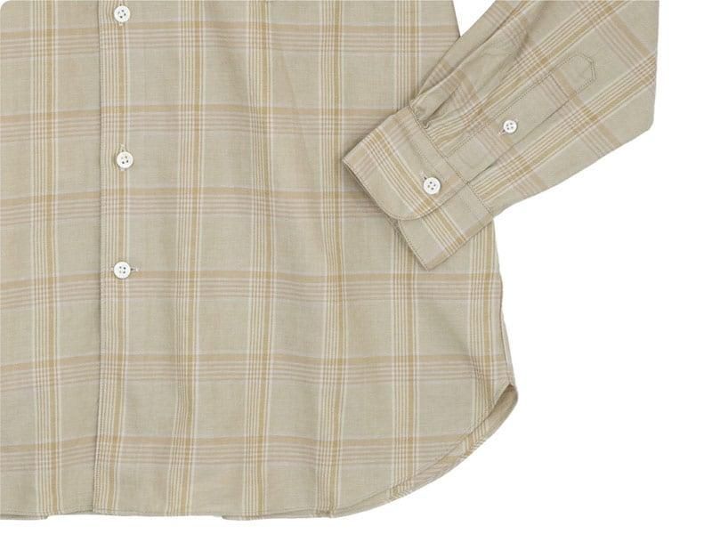 maillot mature twill check regular shirts BEIGE
