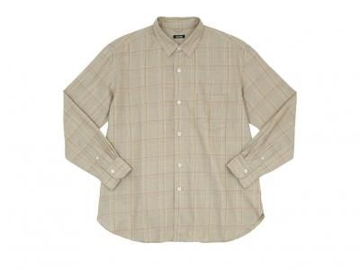 maillot mature twill check regular shirts BEIGE