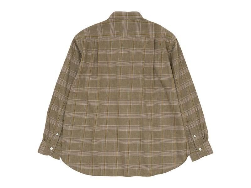 maillot mature twill check regular shirts BROWN