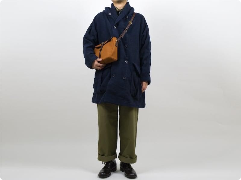 ordinary fits SHAWL PARKA COAT NAVY