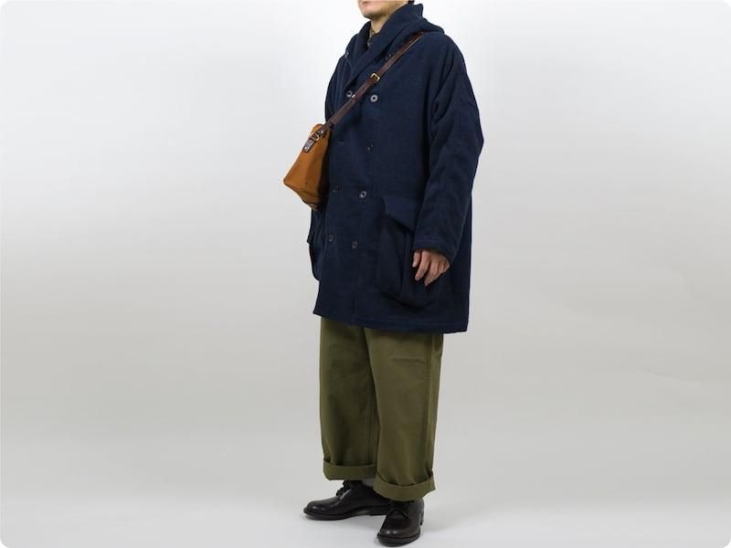 ordinary fits SHAWL PARKA COAT NAVY