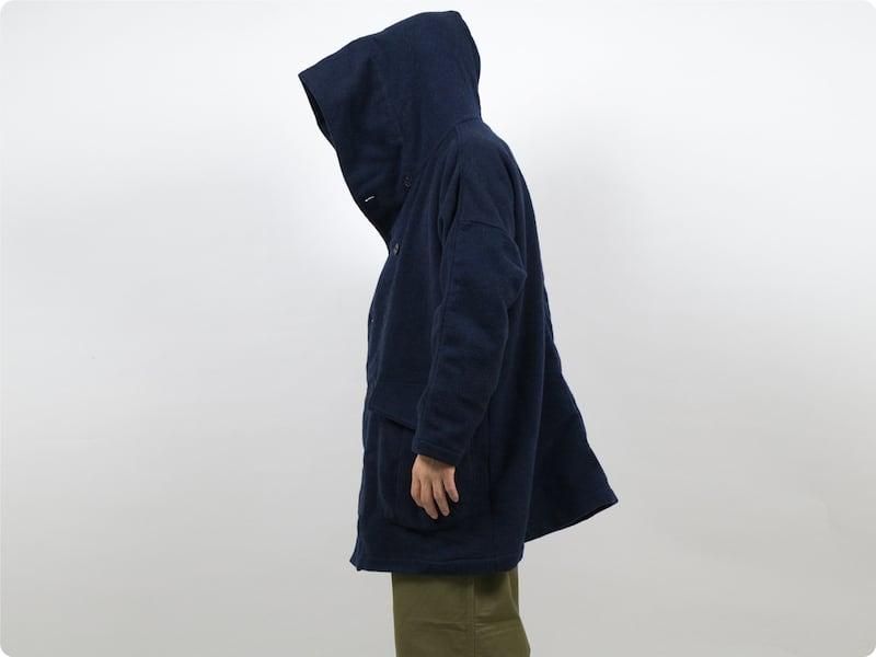 ordinary fits SHAWL PARKA COAT NAVY