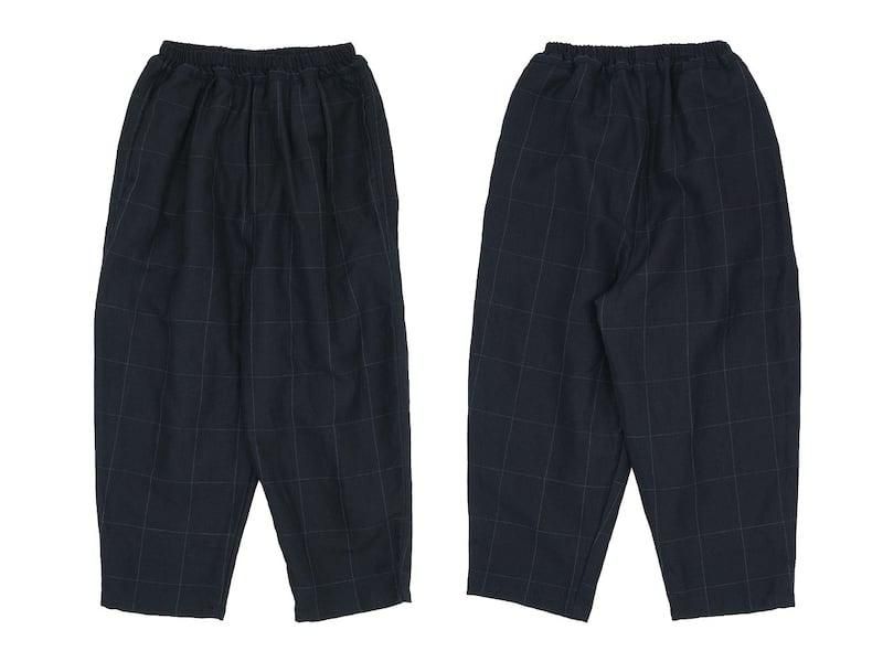 ordinary fits NARROW BALL PANTS WOOL LINEN CHECK