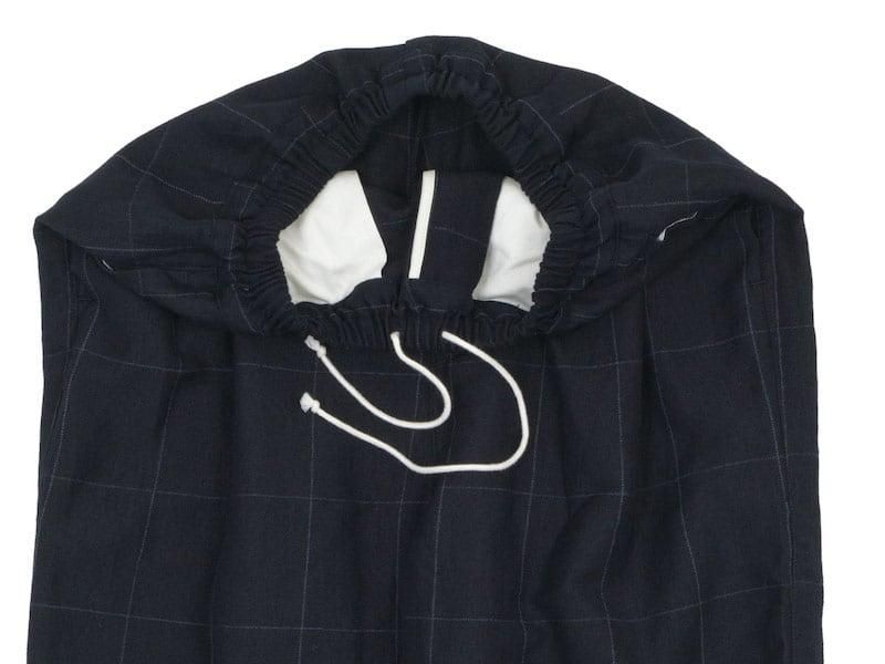 ordinary fits NARROW BALL PANTS WOOL LINEN CHECK