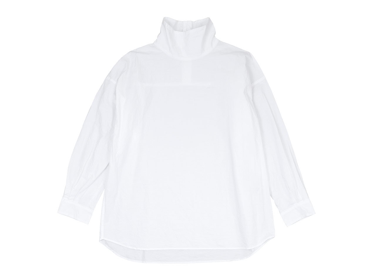 TOUJOURS High Neck Big Shirt 11White MM33DS01