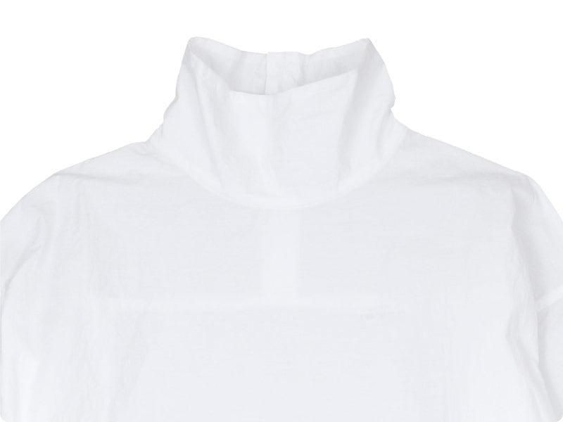 TOUJOURS High Neck Big Shirt 11White MM33DS01