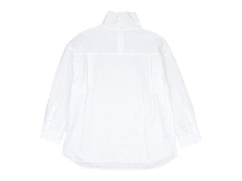 TOUJOURS High Neck Big Shirt 11White MM33DS01