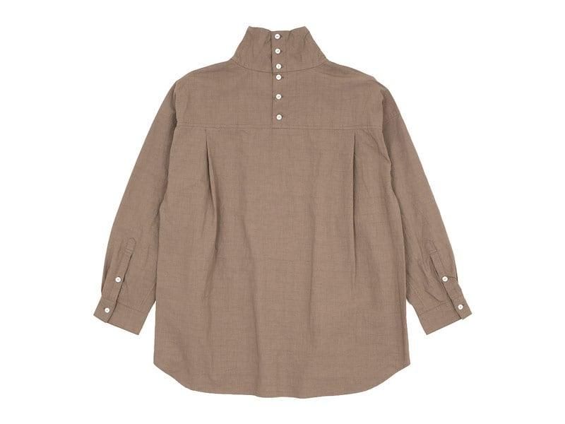 TOUJOURS High Neck Big Shirt 32Café au Lait MM33DS01
