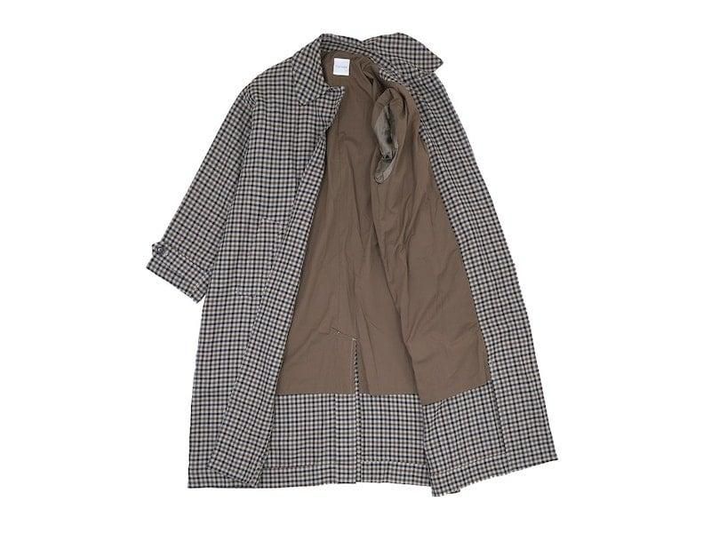 TOUJOURS Oversized Soutien Collar Robe Coat 71Gun Club Plaid KM33HC01