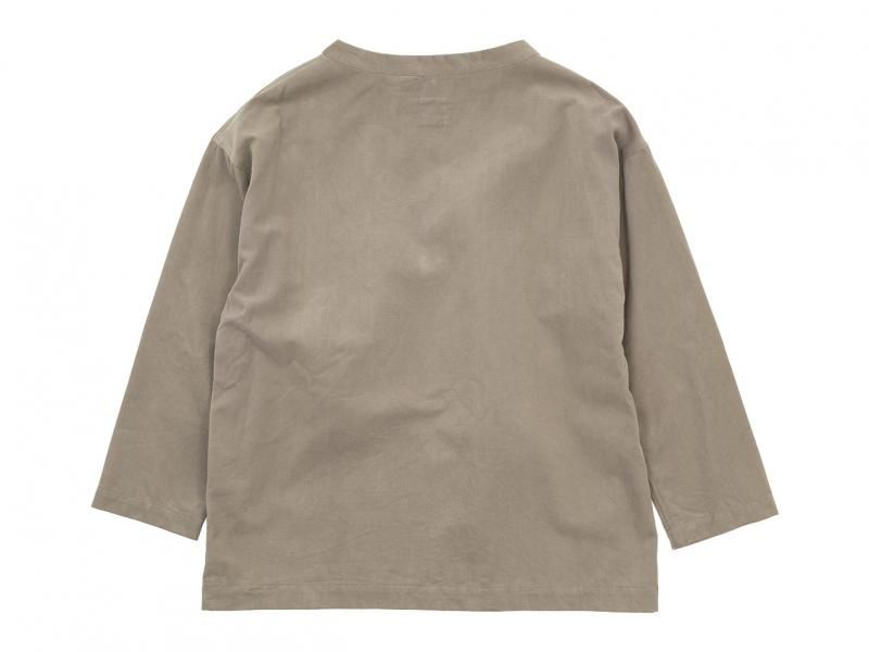 TOUJOURS Long Sleeve Big T-shirt 31Sand Gray KM33IS04