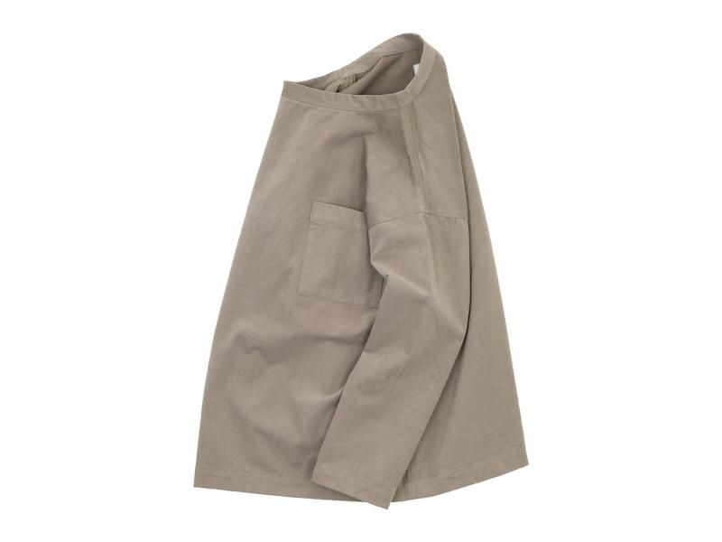 TOUJOURS Long Sleeve Big T-shirt 31Sand Gray KM33IS04