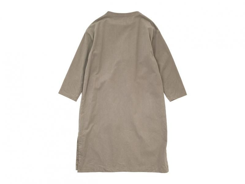 TOUJOURS Long Sleeve Big T-shirt Dress 31Sand Gray KM33IS05