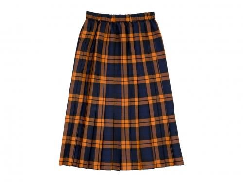 Charpentier de Vaisseau Bride O'neil of Dublin プリーツスカート（L-77） NAVY x ORANGE  CHECK