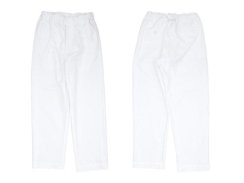 Charpentier de Vaisseau Bradley Cotton Linen Herringbone Pants WHITE