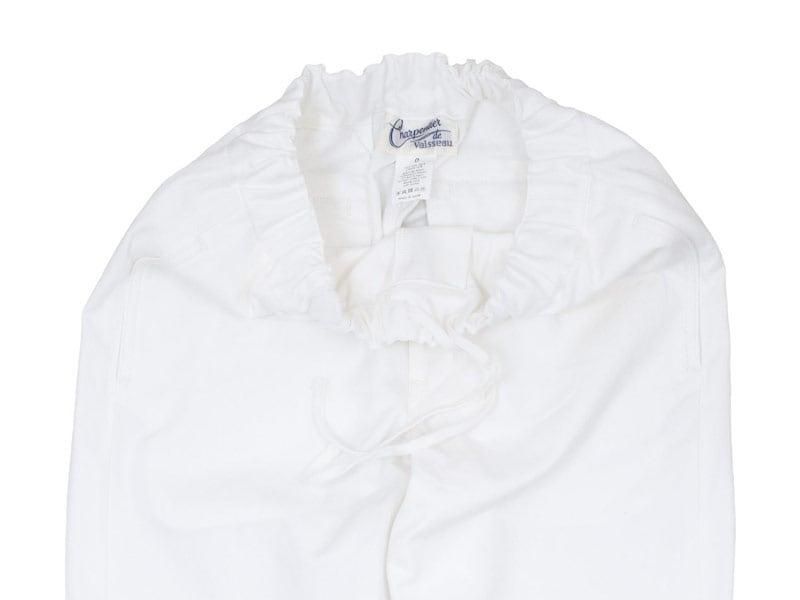 Charpentier de Vaisseau Bradley Cotton Linen Herringbone Pants WHITE