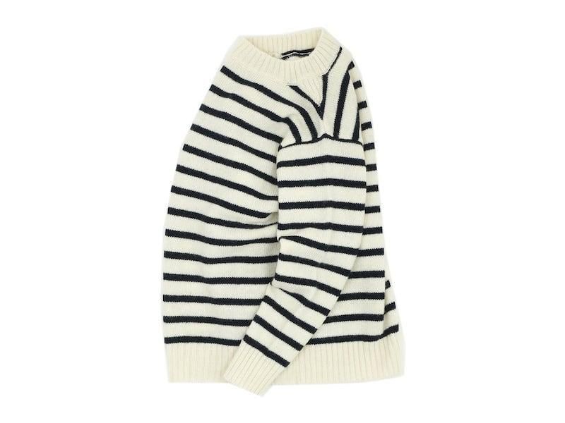 Charpentier de Vaisseau Kurt 3G Horizontal Neck Knit NATURAL X NAVY