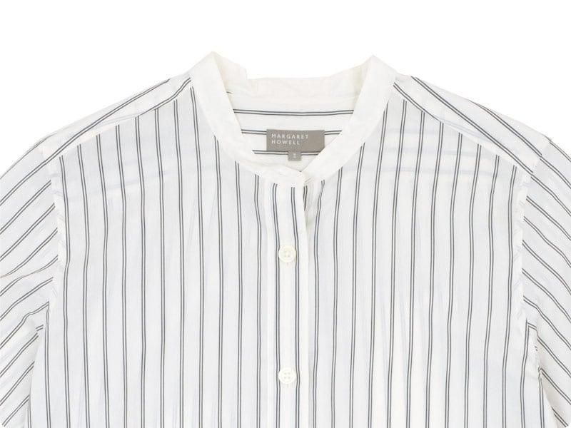 MARGARET HOWELL PJ STRIPE COTTON SILK SHIRTS 32White ̥ǥ