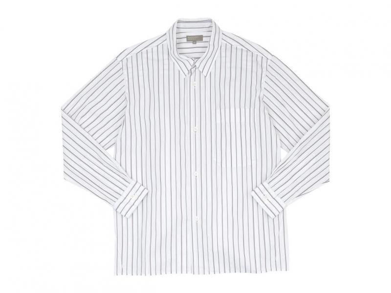 MARGARET HOWELL TRIPLE STRIPE COTTON POPLIN SHIRTS 30White ̥󥺡