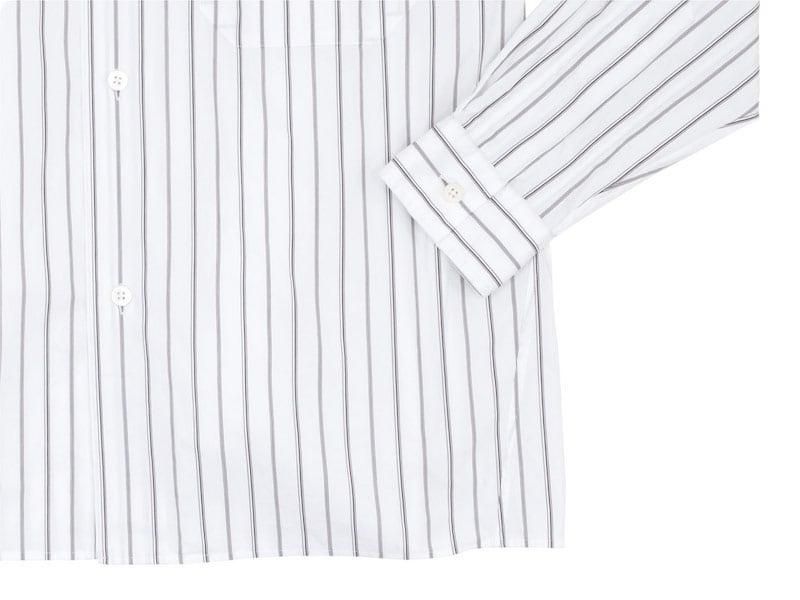 MARGARET HOWELL TRIPLE STRIPE COTTON POPLIN SHIRTS 30White ̥󥺡