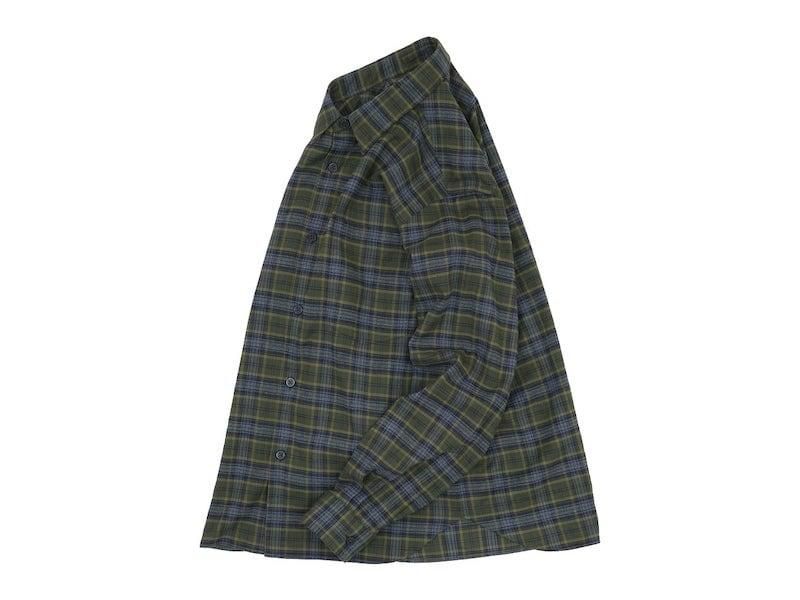 MARGARET HOWELL TARTAN COTTON TWILL SHIRTS 180Khaki ̥󥺡