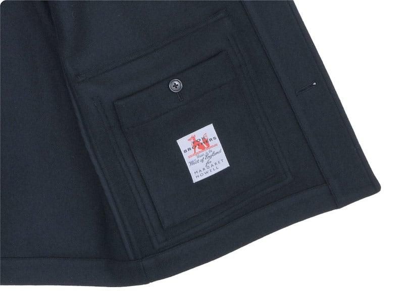 MARGARET HOWELL HEAVY FLANNEL COATING COAT 10Black ̥󥺡
