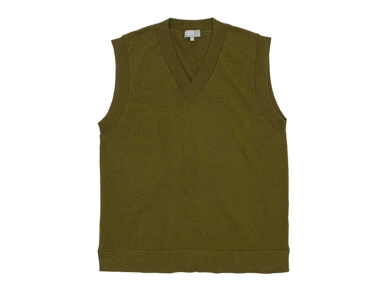 MARGARET HOWELL WASHABLE COTTON WOOL VEST 181Khaki 〔メンズ