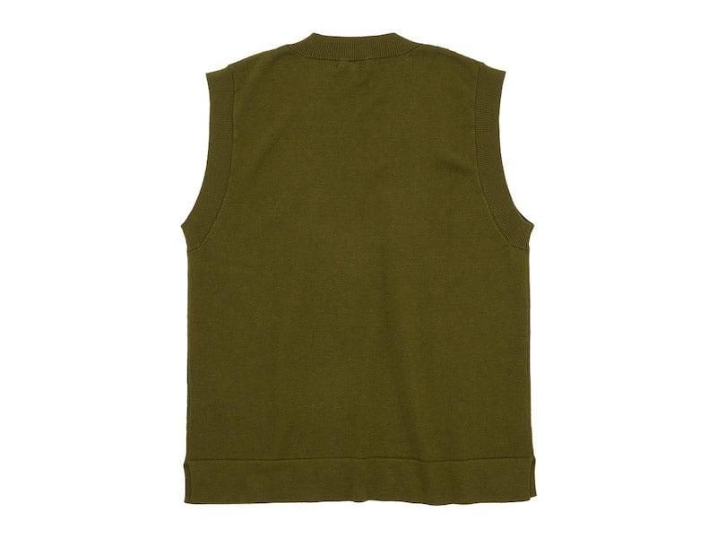MARGARET HOWELL WASHABLE COTTON WOOL VEST 181Khaki ̥󥺡