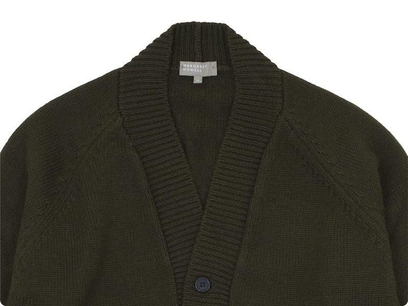 MARGARET HOWELL FINE MERINO WOOL CARDIGAN 180Khaki ̥󥺡
