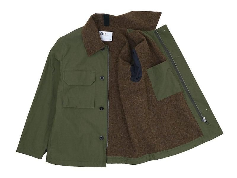 MHL. PROOFED PLAINWEAVE COTTON BLOUSON 147Green ̥󥺡