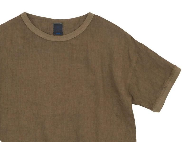maillot linen shirts Tee BROWN