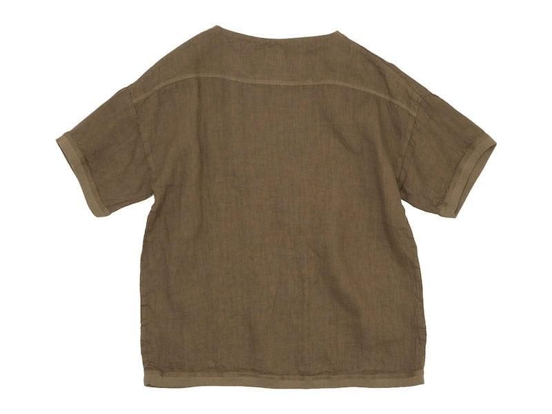 maillot linen shirts Tee BROWN