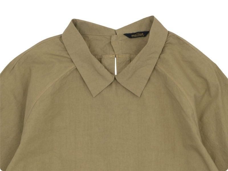 maillot mature rub cotton polo smock shirts BEIGE