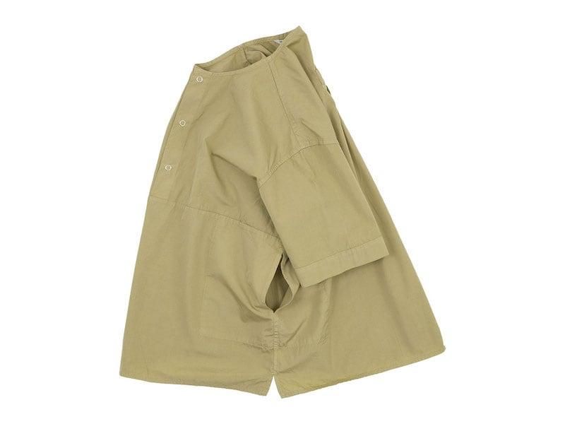 Charpentier de Vaisseau Selma Front Button Short Sleeve Shirts BEIGE