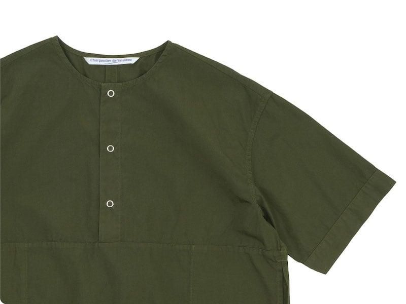 Charpentier de Vaisseau Selma Front Button Short Sleeve Shirts OLIVE