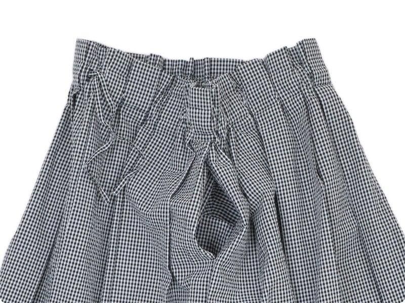 Atelier d'antan Ehrenʥ Skirt WHITE X BLACK CHECK