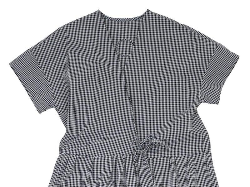 Atelier d'antan Dillisʥǥꥹ Dress WHITE X BLACK CHECK
