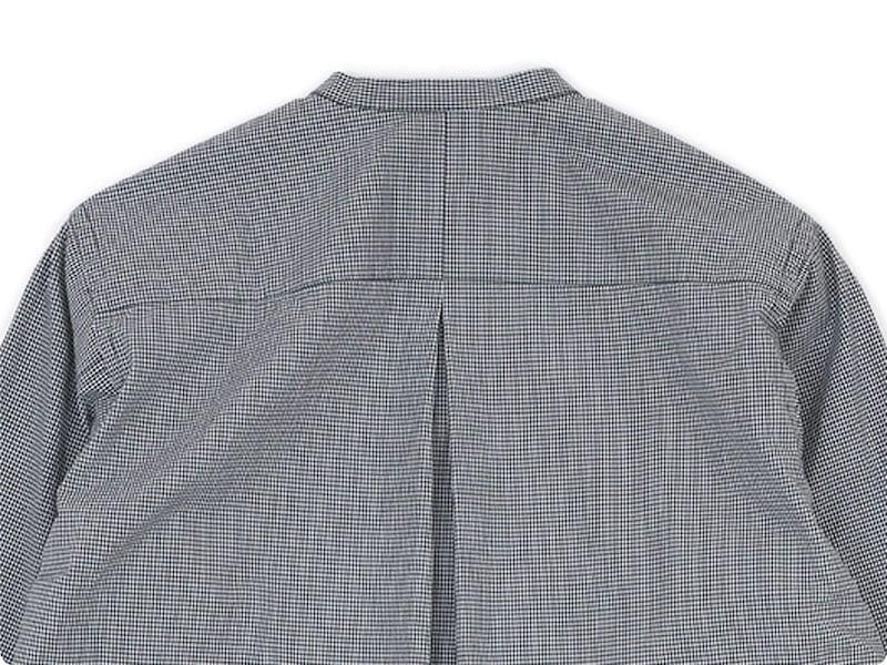 blanc no collar long shirts cotton MONOTONE GINGAM ̥󥺡