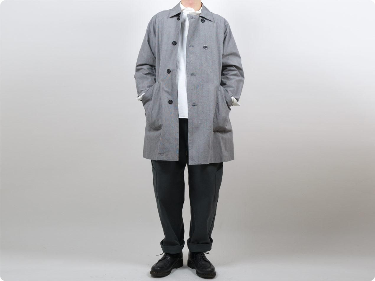 nisica ダブルボタンコート グレンチェック GRAY CHECK