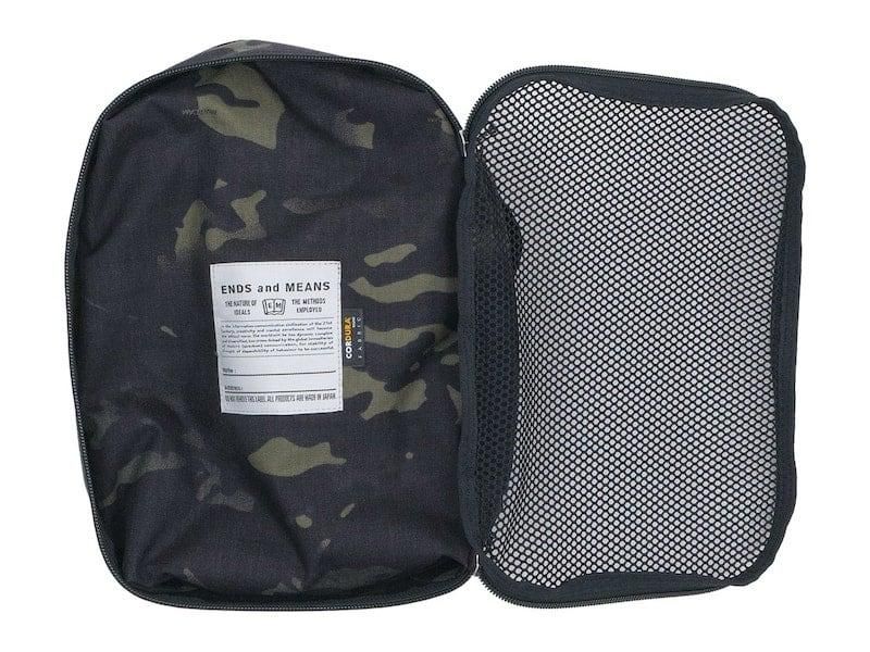 ENDS and MEANS Travel Pouch M BLACK MULTI CAM