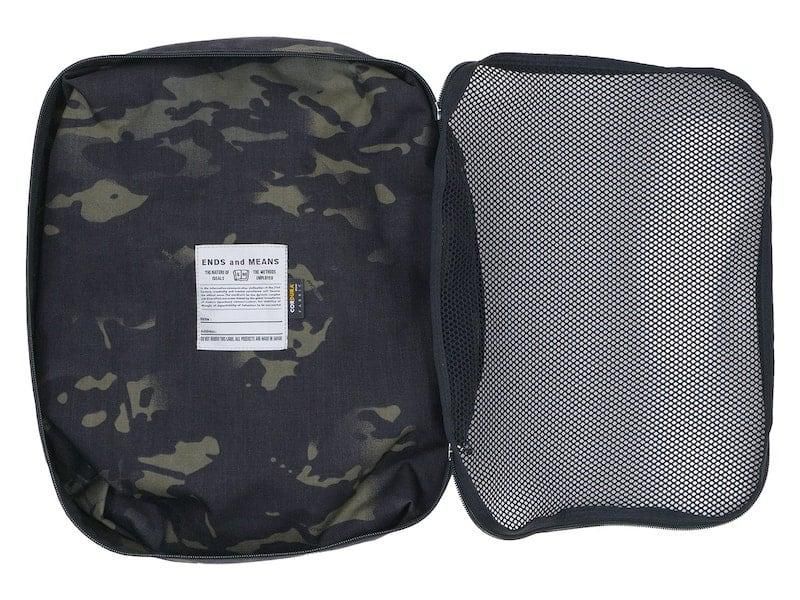 ENDS and MEANS Travel Pouch L BLACK MULTI CAM