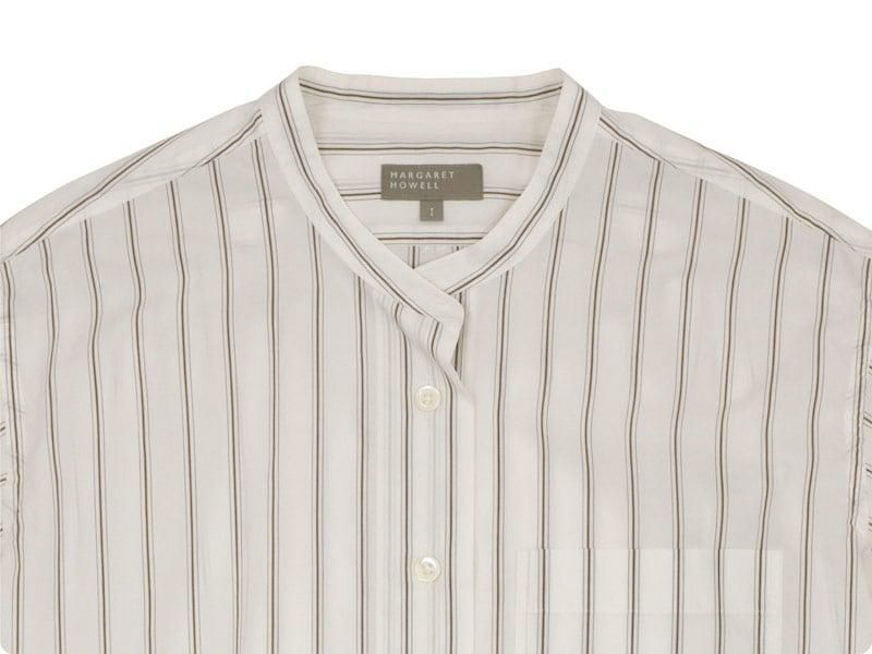 MARGARET HOWELL SUPERFINE COTTON STRIPE SHIRTS 58BROWN ̥ǥ