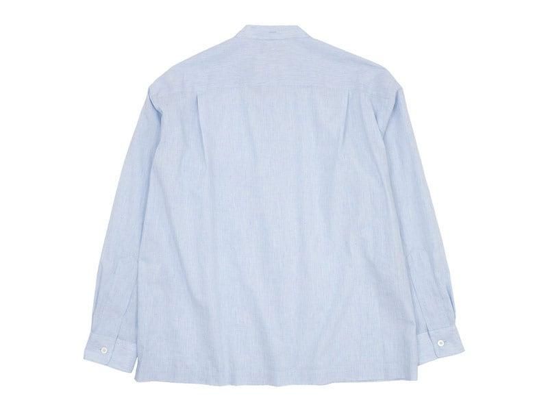 MARGARET HOWELL END ON END COTTON LINEN I SHIRTS 112BLUE ̥󥺡