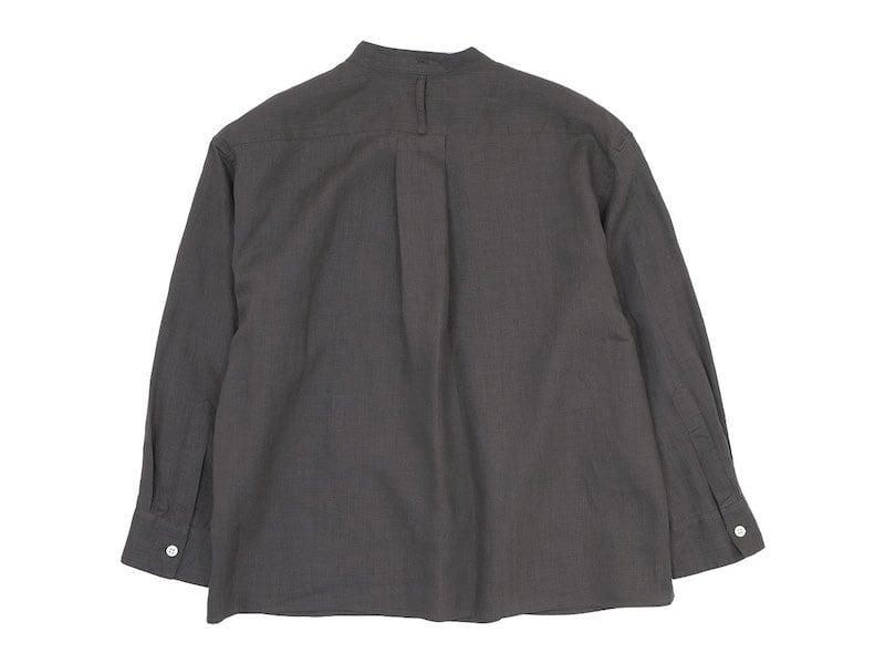 MARGARET HOWELL LINEN VOILE NO COLLAR SHIRTS 22GRAY̥ǥ