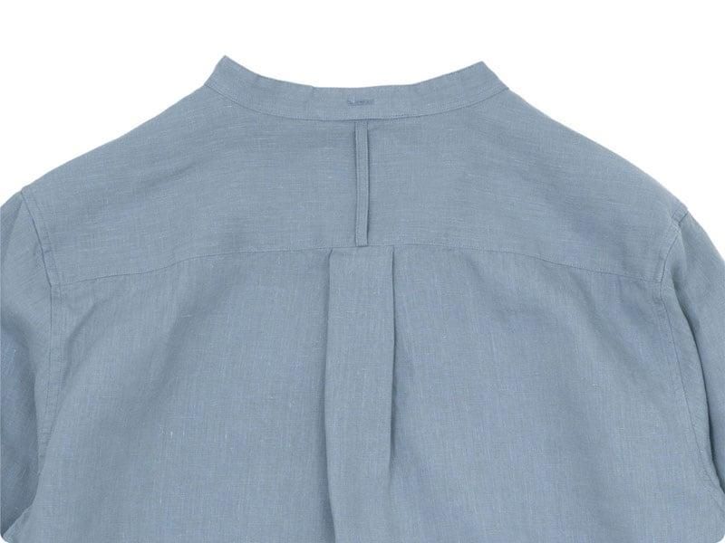 MARGARET HOWELL SHIRTING LINEN I NO COLLAR SHIRTS 110BLUE̥ǥ