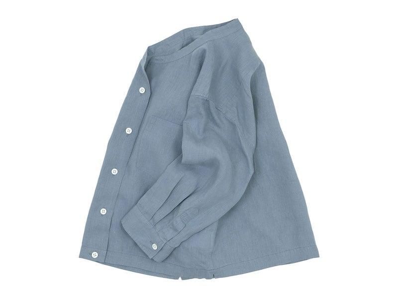 MARGARET HOWELL SHIRTING LINEN I NO COLLAR SHIRTS 110BLUE̥ǥ