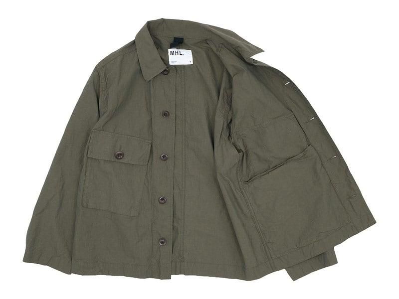 MHL. SHEET COTTON LINEN BLOUSON 180KHAKI ̥󥺡