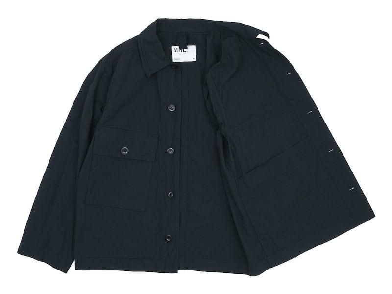 MHL. SHEET COTTON LINEN BLOUSON 10BLACK ̥󥺡